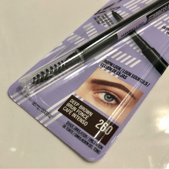 Maybelline New York Express Brow Ultra Slim Pencil - Deep Brown 260 NWT - Picture 4 of 7